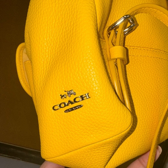 Coach Mini Turnlock Rucksack Yellow Backpack - Picture 4 of 5